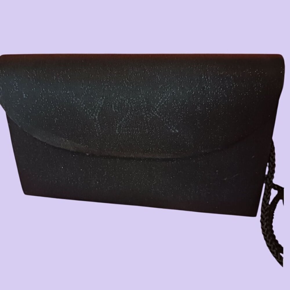 Y2K Glittery Evening Clutch Purse With Strap & Magnetic Closure